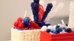How To Make FOURTH OF JULY CAKES! Red, white, and blue vanilla cakes with buttercream and