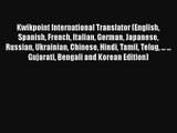 Kwikpoint International Translator (English Spanish French Italian German Japanese Russian