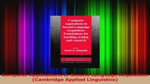 Download  Computer Applications in Second Language Acquisition Cambridge Applied Linguistics Ebook Free