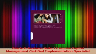 Download  Oracle EBusiness Suite 12 Human Capital Management Certified Implementation Specialist Ebook Online
