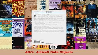 Read  ADO  ActiveX Data Objects Ebook Free