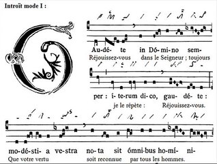 Introitus grégorian 'Gaudete', Dominica tertia Adventus (3è dimanche de l'Avent)