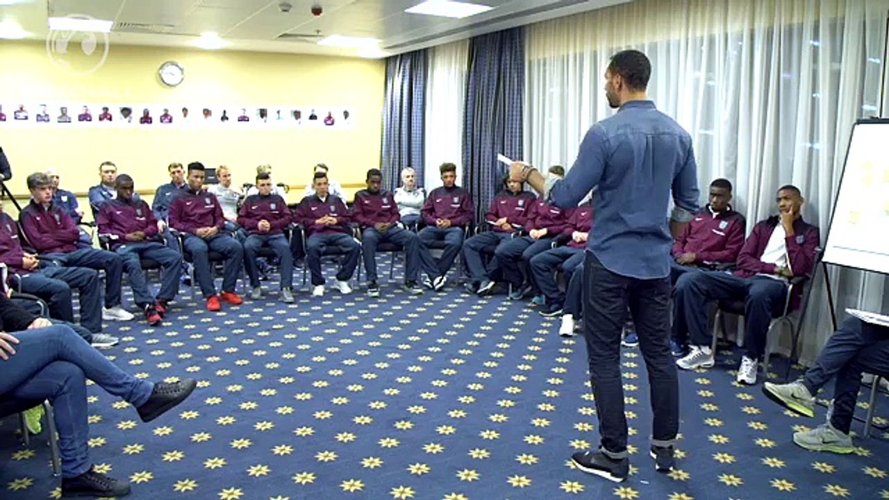 Rio Ferdinands exclusive Q   A with England U16s  Inside Access