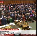 Hilary Benn speaking before the Syria bomb vote