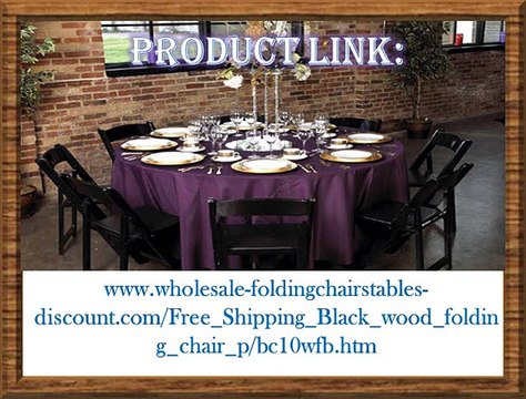 Black Wood Folding Chair with wholesale-foldingchairstables-discount