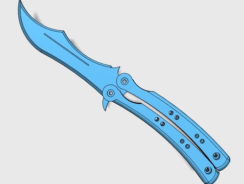 How to Make a Paper Butterfly Knife from CS:GO Counter Strike Global Offensive