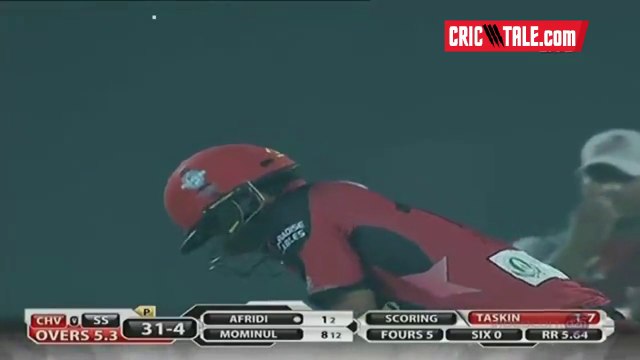 Boom Boom Shahid Afridi 62 of 44 Balls in First BPL Match 2015