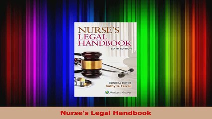 Nurses Legal Handbook PDF