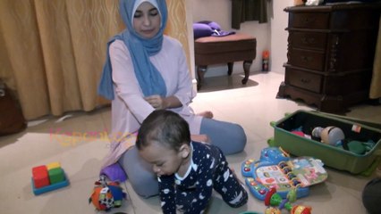 Intip Shireen Sungkar Bersama Baby Adam di Lokasi Syuting