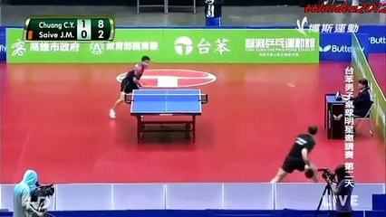 Chuang Chih-Yuan face à  Jean-Michel Saive en 2014
