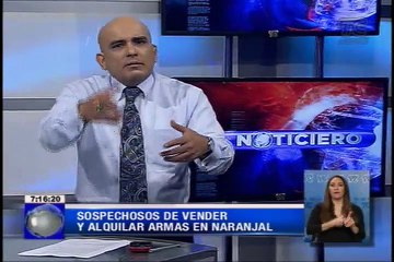Sospechosos de vender y alquilar armas en Naranjal