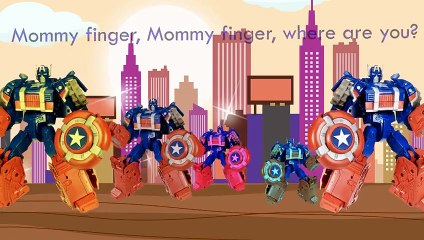 6 Finger Family Batman Mattel Captain America Transformer Hulk Baby Spiderman Bikes Song D