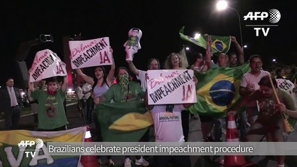 Brazilians celebrate impeachment procedure against president