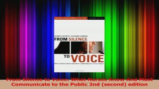From Silence to Voice What Nurses Know And Must Communicate to the Public 2nd second Download