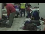 Brindisi - Migranti, blitz della Polizia nel dormitorio (03.12.15)