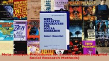 Download  MetaAnalytic Procedures for Social Research Applied Social Research Methods Ebook Online