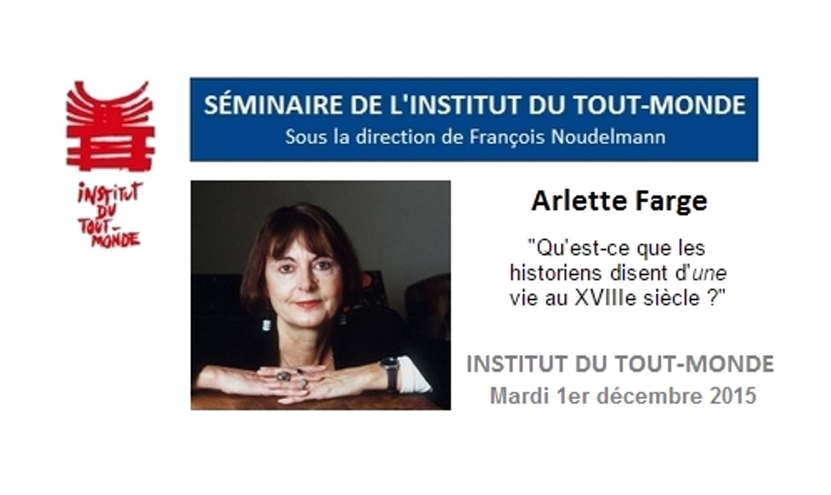 Séminaire de l'ITM - 1er décembre 2015