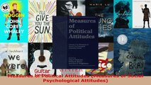 Read  Measures of Political Attitudes Measures of Social Psychological Attitudes Ebook Free