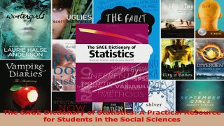 Download  The SAGE Dictionary of Statistics A Practical Resource for Students in the Social PDF Free