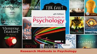 Read  Research Methods in Psychology Ebook Free
