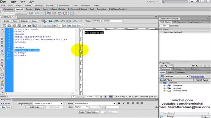 Adobe Dreamweaver CS6 Urdu  Part 2