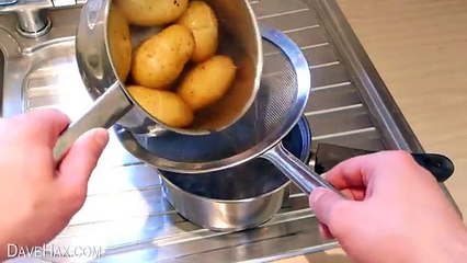 Super Quick Potato Peeling! - Life Hack