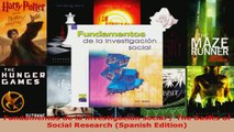 Download  Fundamentos de la investigacion social  The Basics of Social Research Spanish Edition PDF Free