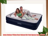 Intex Deluxe Pillow Rest Raised Air Bed Queen Size #67736