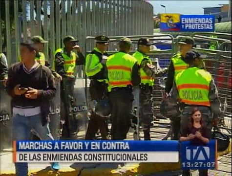 Marchas a favor y en contra de las enmiendas constitucionales