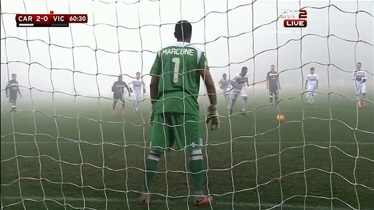 2-0 Marco Borriello Penalty Goal Italy  Coppa Italia  Round 4 - 03.12.2015, Carpi FC 2-0 Vicenza Calcio