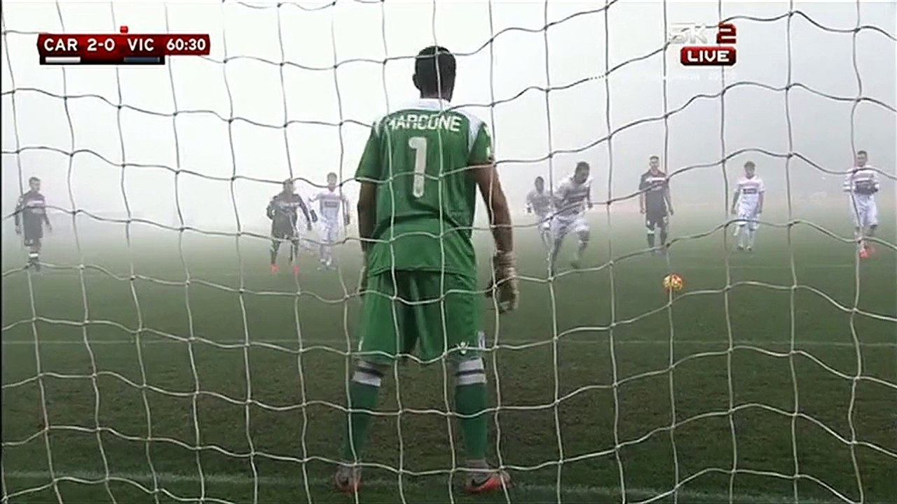 2-0 Marco Borriello Penalty Goal Italy  Coppa Italia  Round 4 - 03.12.2015, Carpi FC 2-0 Vicenza Calcio