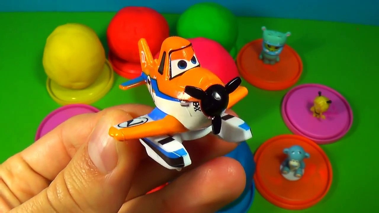10 Play Doh surprise eggs Despicable Me Disney Cars PLANES The SMURFS Party Animals LPS Po