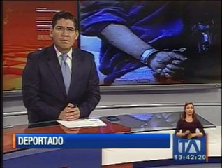 Autoridades de Ecuador deportan a supuesto integrante de las FARC