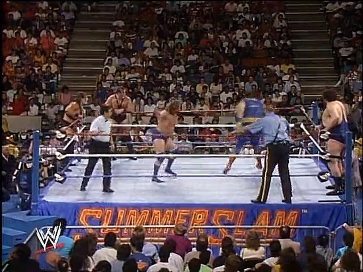 Wwf Summerslam 1989 Jim Duggan Demolition Vs Andre The Giant