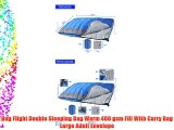 Hug Flight Double Sleeping Bag Warm 400 gsm Fill With Carry Bag Large Adult Envelope