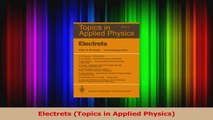 PDF Download  Electrets Topics in Applied Physics PDF Online