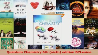 PDF Download  Quantum Chemistry 6th sixth edition BYLevine Read Online