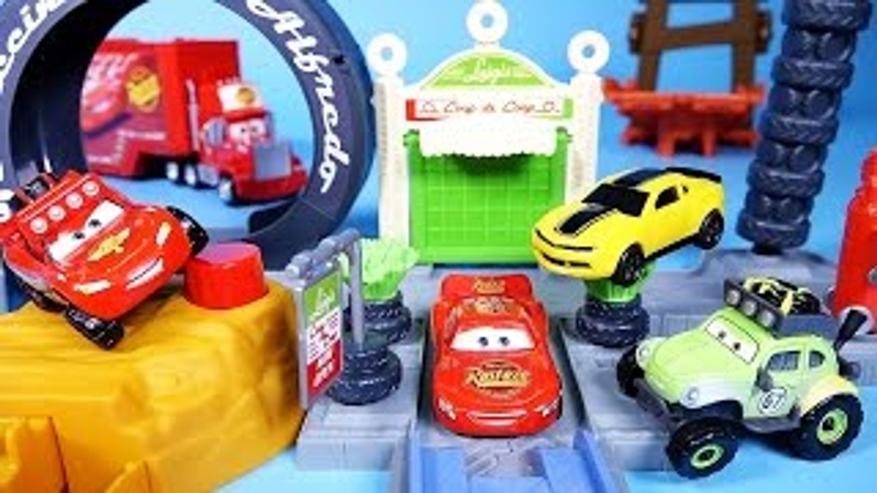 Cars Disney Cars Lightning McQueen Tailpipe caverns Luigis loop & Bumblebee Tayo Poli min