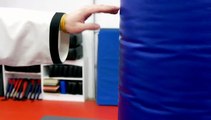 Karate Exercises With a Punching Bag