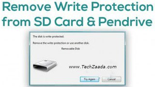 Remove Write Protection from SD Card or USB Pendrive