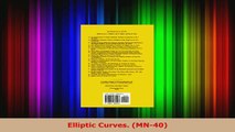 Download  Elliptic Curves MN40 Ebook Online