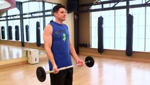 Lunges With a Curl Bar