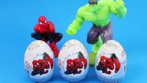 Spiderman surprise eggs toy videos juguetes Hombre araña huevos