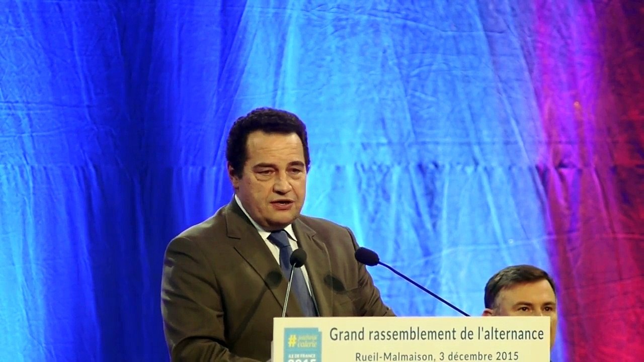 Grand meeting régional d'avant 1er tour de Valérie Pécresse le 03/12/2015 à Rueil -Jean-Frédéric Poisson - Député des Yvelines