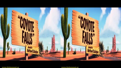 Looney Tunes - Coyote Falls - 3D Side by Side (SBS)