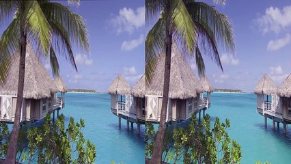 Sharp 3D Demo - Bora Bora Island - 1080P Side by Side (SBS)