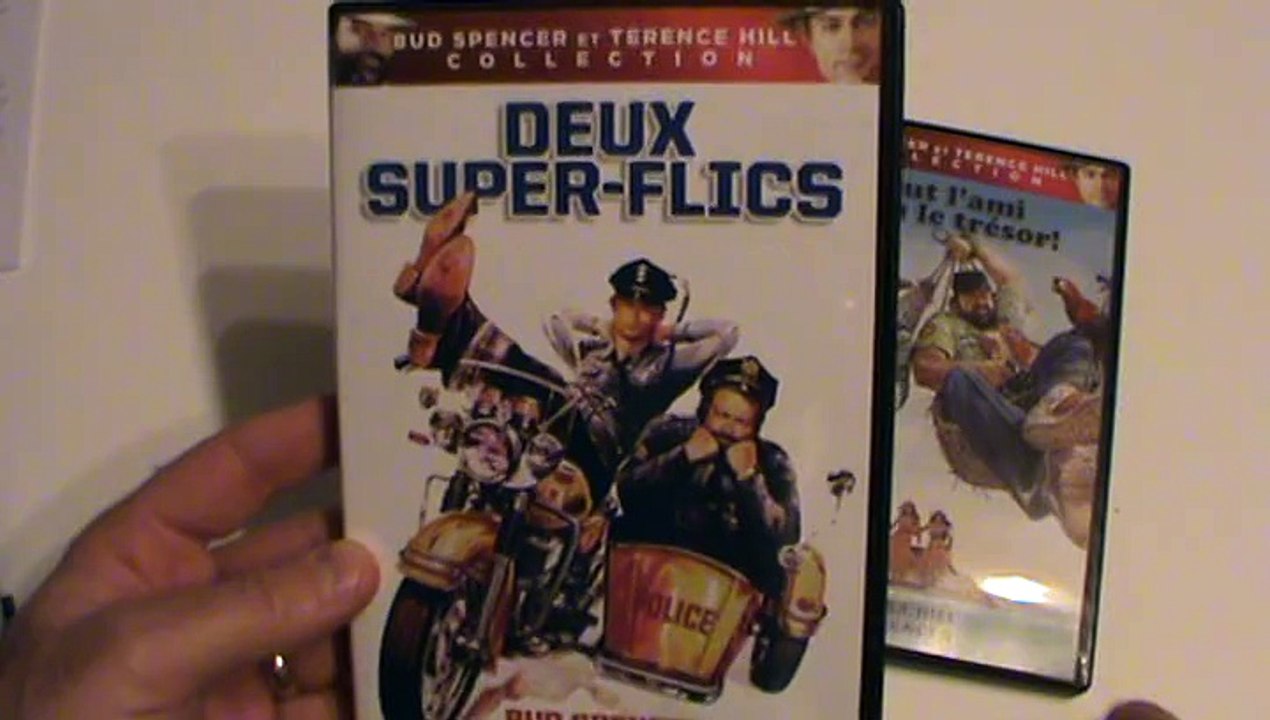 Présentation (unboxing) des films Deux Super Flics et Salut L'ami Adieu le trésor en DVD