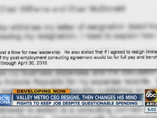 Valley Metro CEO resigns, then changes his mind