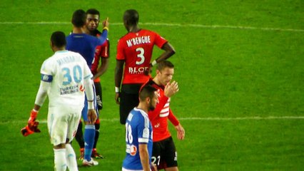 03/12/15 : SRFC-OM : les joueurs saluent le kop