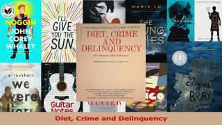 PDF Download  Diet Crime and Delinquency Read Full Ebook